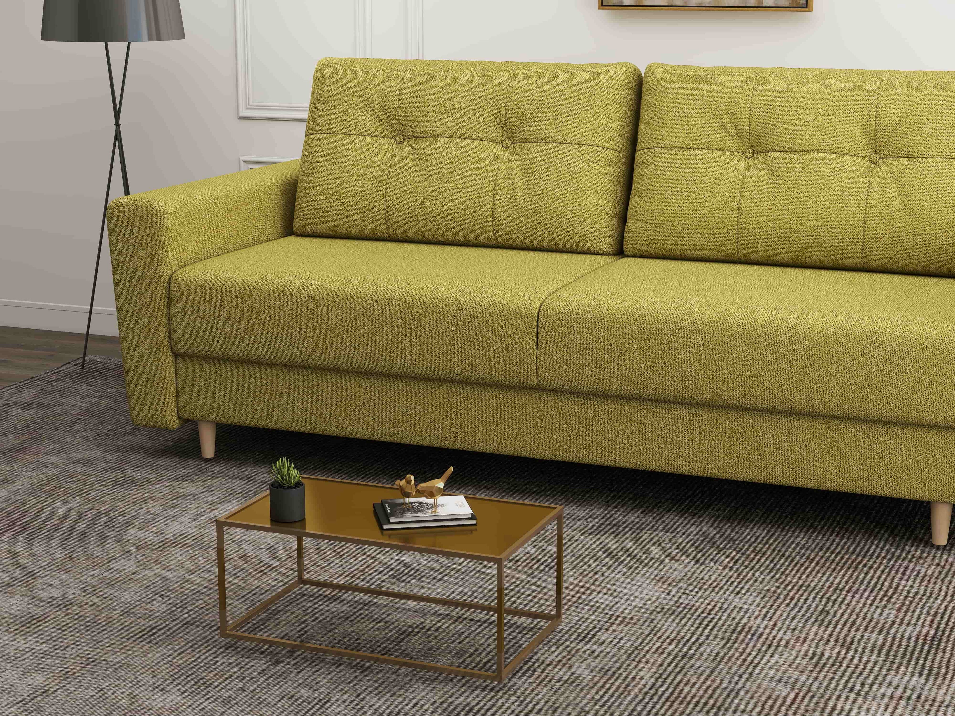 Canapea extensibilă dumonde cu ladă de depozitare si sezut confortabil din spuma high-density, Summer Enjoy Verde 225x100 cm