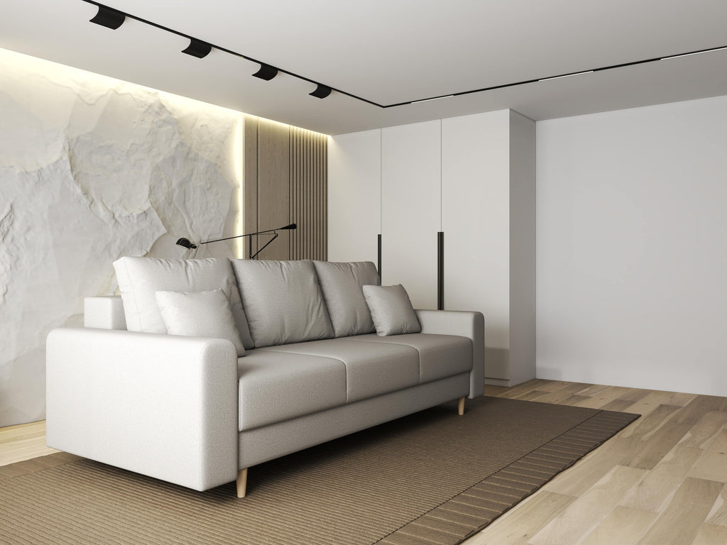 Canapea extensibilă dumonde cu ladă de depozitare si sezut confortabil din spuma high-density, Kronos Enjoy Bej 210x100 cm