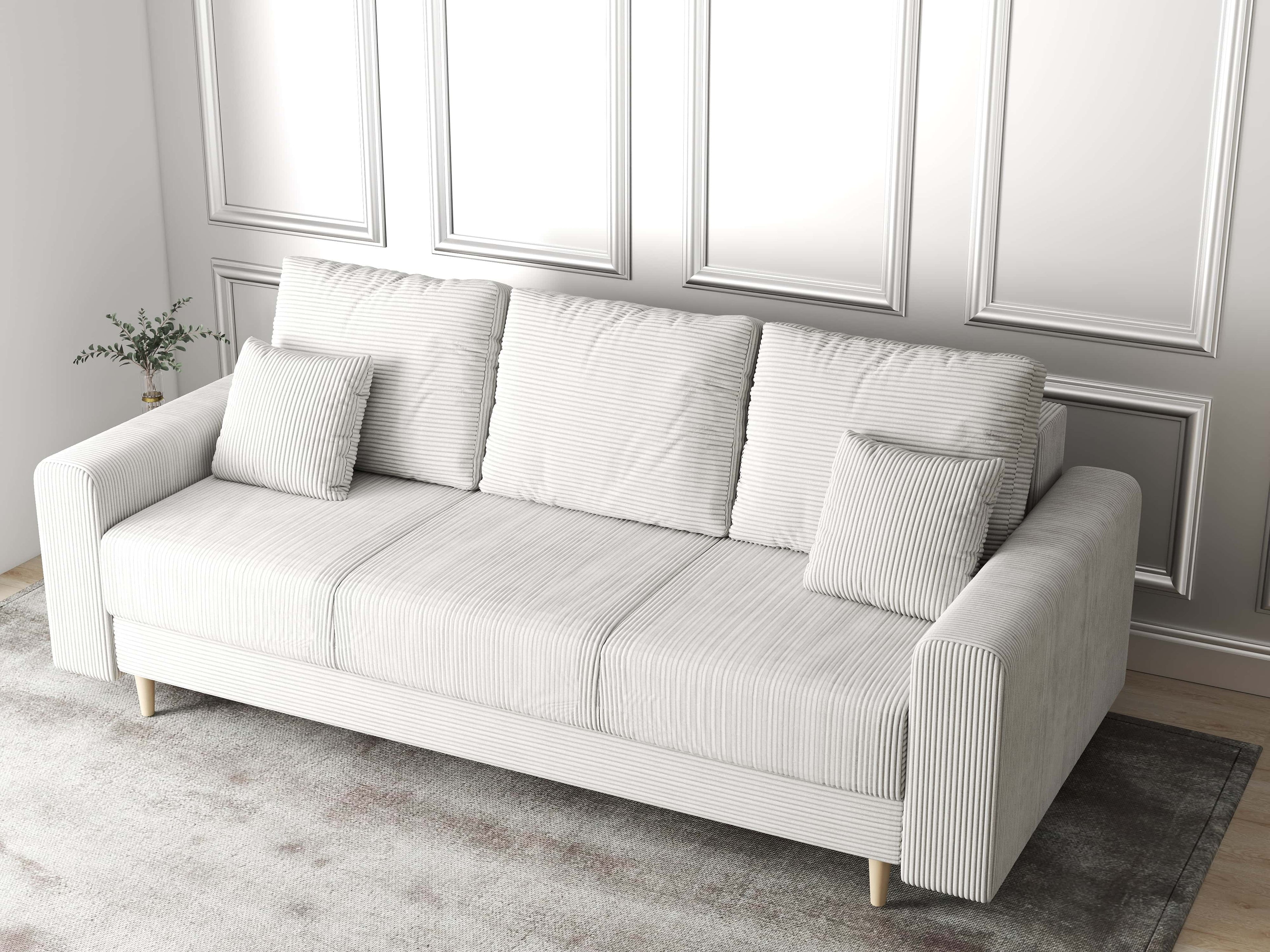 Canapea extensibilă dumonde cu ladă de depozitare si sezut confortabil din spuma high-density, Kronos Zoom Gri 210x100 cm