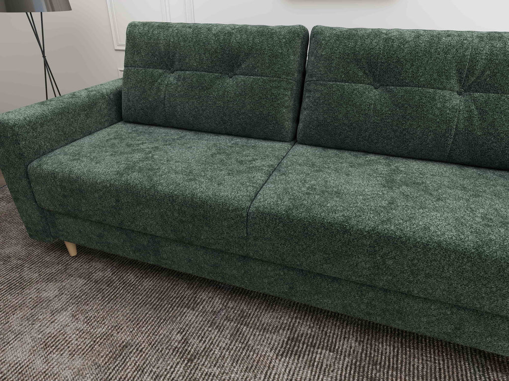 Canapea extensibilă dumonde cu ladă de depozitare si sezut confortabil din spuma high-density, Summer Euphoria Verde 225x100 cm