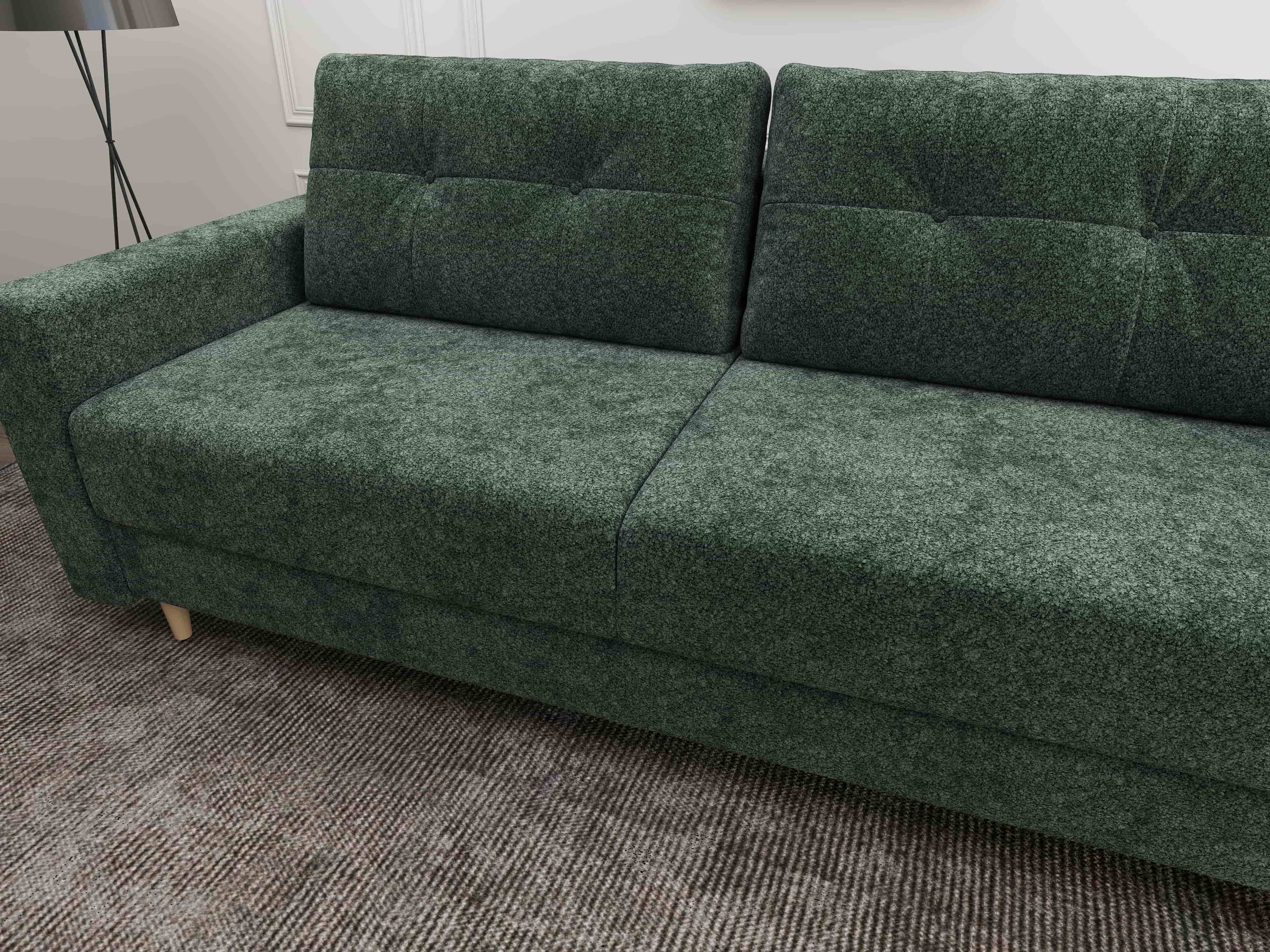 Canapea extensibilă dumonde cu ladă de depozitare si sezut confortabil din spuma high-density, Summer Euphoria Verde 225x100 cm
