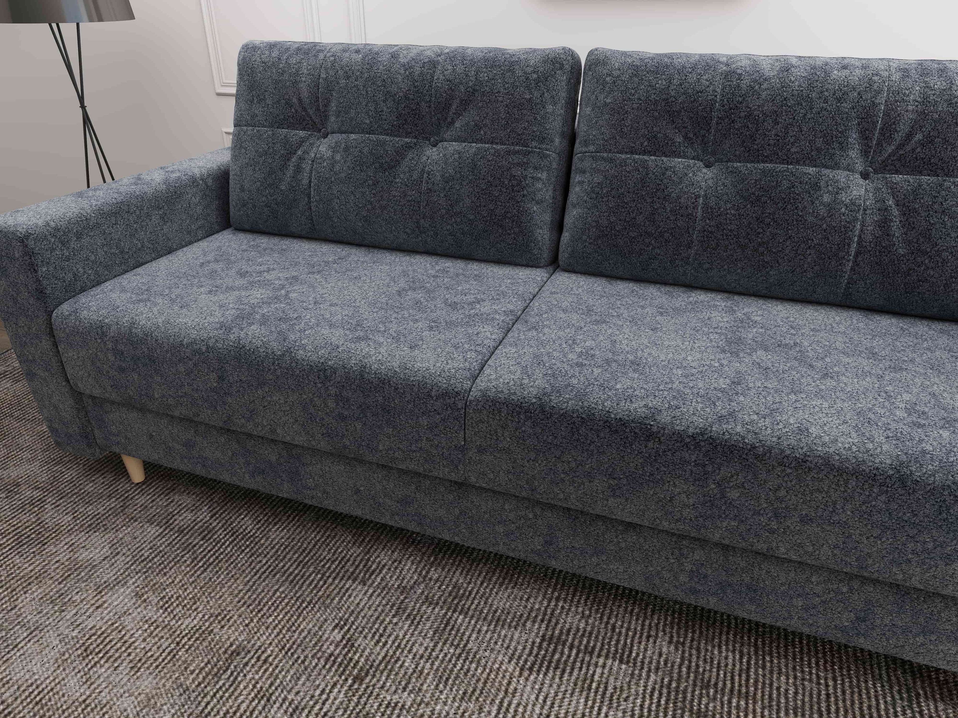 Canapea extensibilă dumonde cu ladă de depozitare si sezut confortabil din spuma high-density, Summer Euphoria Grafit 225x100 cm