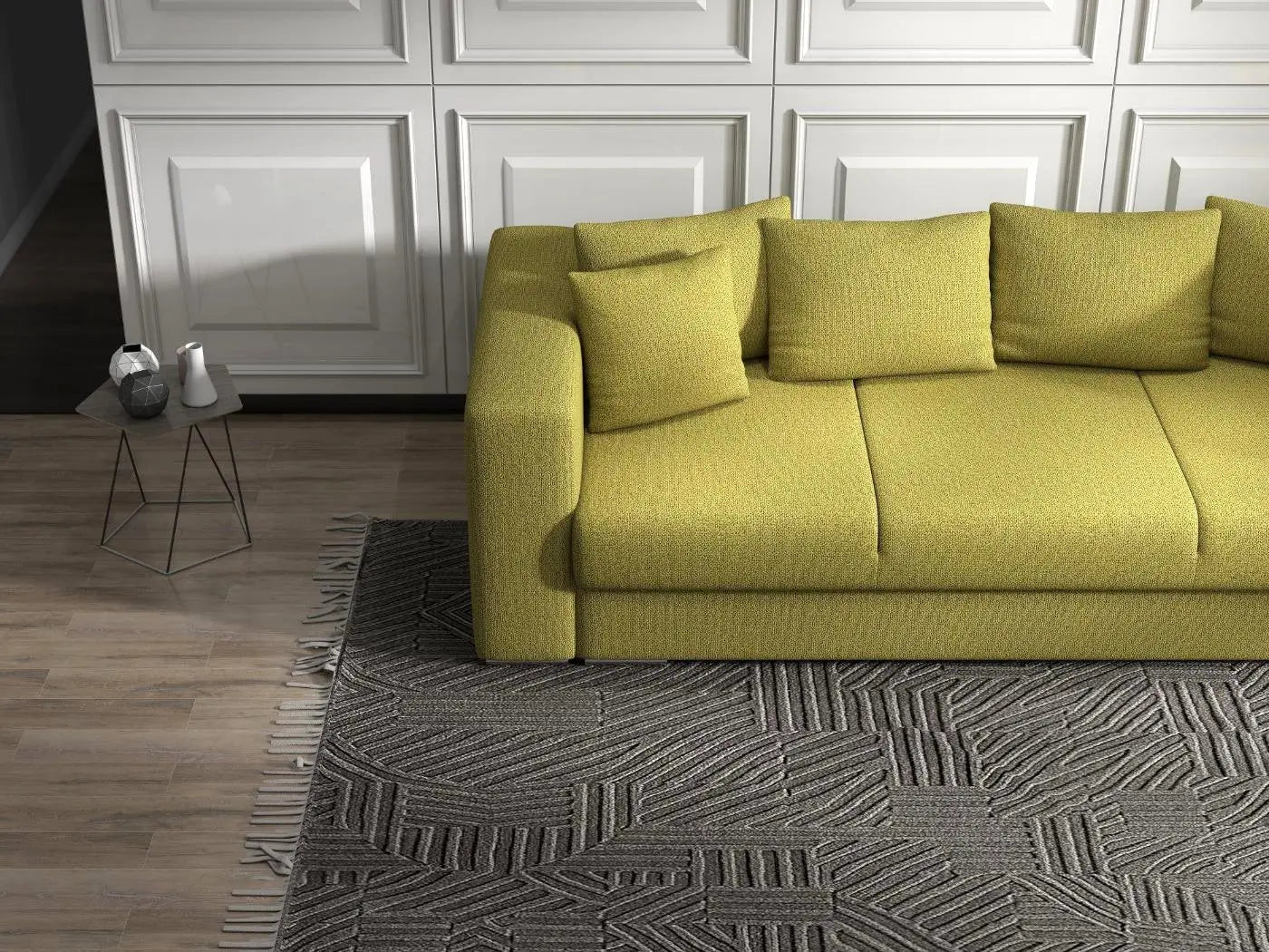 Canapea extensibilă dumonde cu ladă de depozitare si sezut confortabil din spuma high-density, Gloria Enjoy Green 240x100 cm