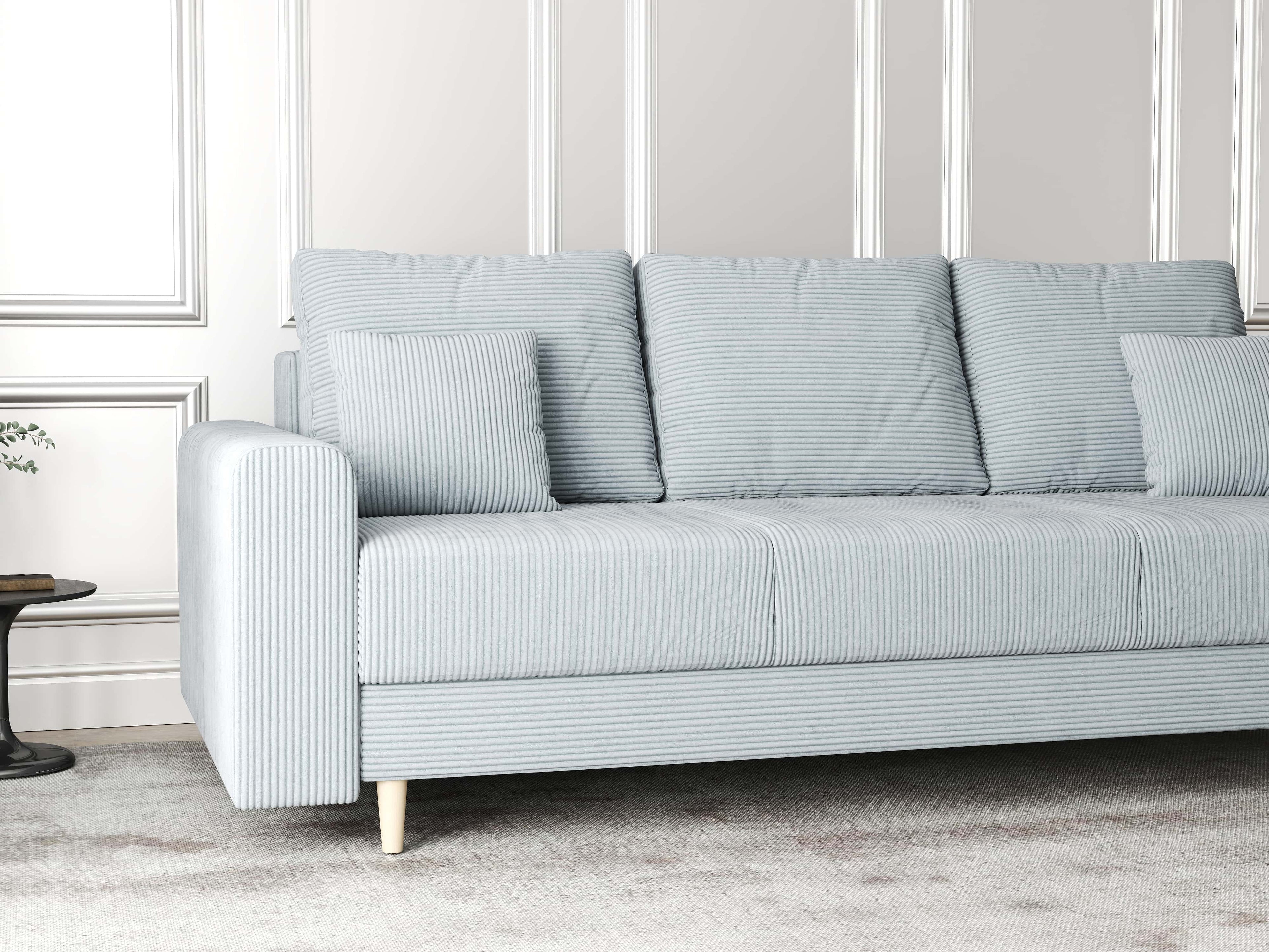 Canapea extensibilă dumonde cu ladă de depozitare si sezut confortabil din spuma high-density, Kronos Zoom Gri 210x100 cm