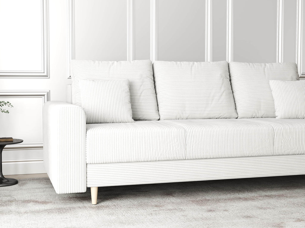Canapea extensibilă dumonde cu ladă de depozitare si sezut confortabil din spuma high-density, Kronos Zoom Gri 210x100 cm