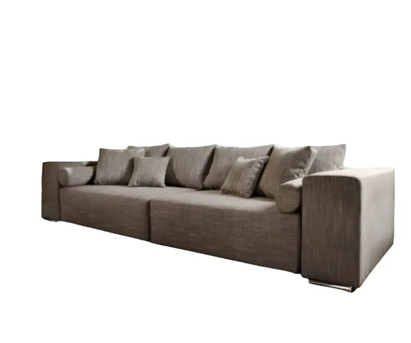 Canapea extensibilă dumonde cu ladă de depozitare si sezut confortabil din spuma high-density, Marbela Magma Grey XXL 295x100 cm