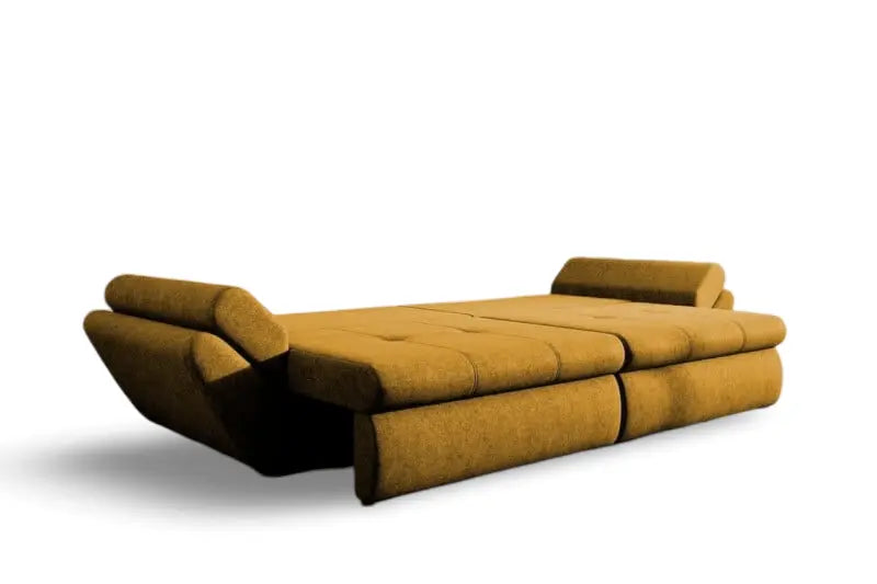 Canapea extensibilă dumonde cu ladă de depozitare si sezut confortabil din spuma high-density, Loana Enjoy Mango 300x100 cm