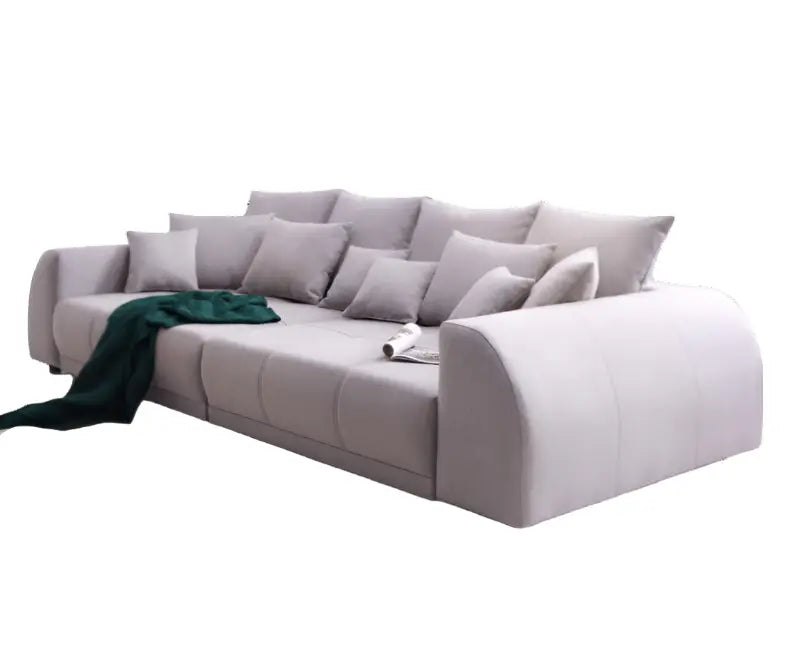 Canapea extensibilă dumonde cu 2 lăzi de depozitare si sezut confortabil din spuma high-density, Verona Enjoy Grey 310x100 cm
