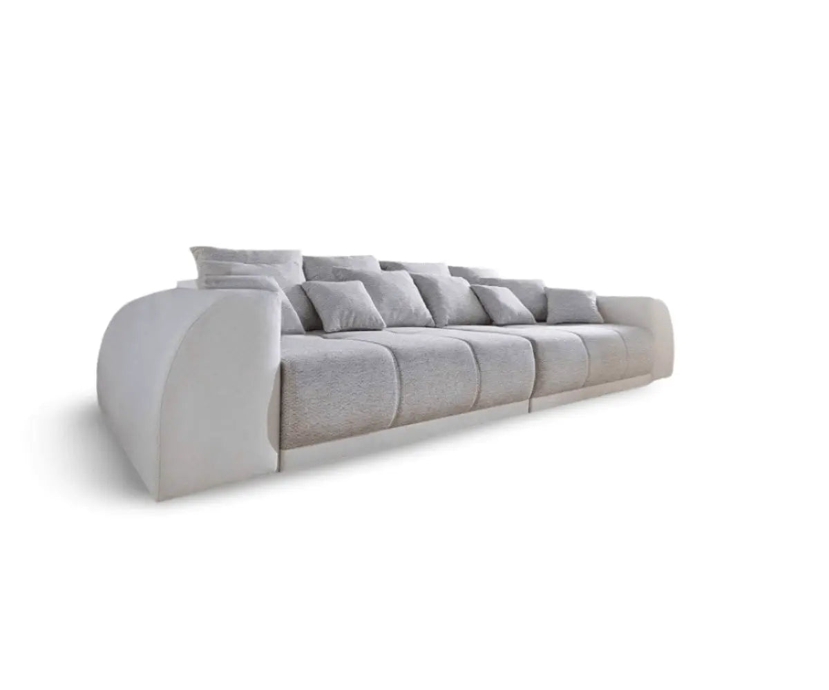 Canapea extensibilă dumonde cu 2 lăzi de depozitare si sezut confortabil din spuma high-density, Verona Loft White 310x100 cm