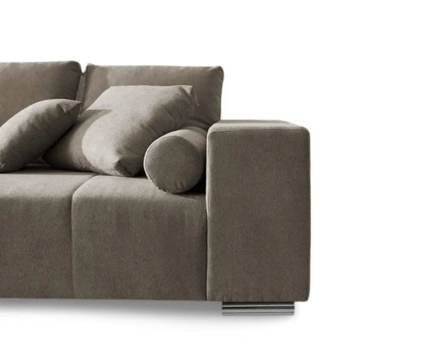 Canapea extensibilă dumonde cu ladă de depozitare si sezut confortabil din spuma high-density, Marbela Enjoy Camel XXL 295x100 cm