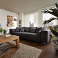 Canapea extensibilă dumonde cu ladă de depozitare si sezut confortabil din spuma high-density, Marbela Magma Black XXL 295x100 cm