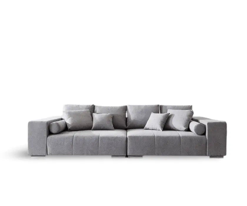 Canapea extensibilă dumonde cu ladă de depozitare si sezut confortabil din spuma high-density, Marbela Enjoy Silver XXL 295x100 cm