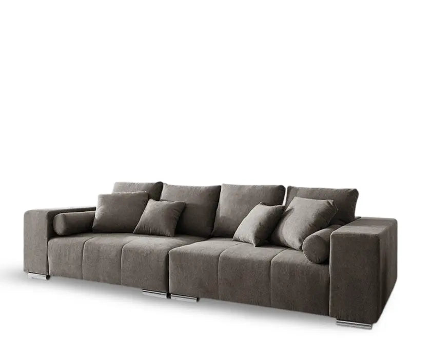 Canapea extensibilă dumonde cu ladă de depozitare si sezut confortabil din spuma high-density, Marbela Enjoy Kaki XXL 295x100 cm