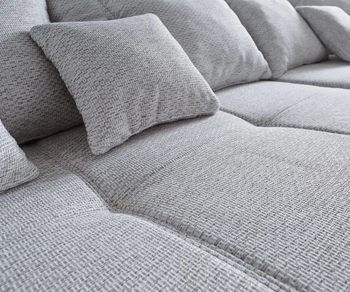 Canapea extensibilă dumonde cu 2 lăzi de depozitare si sezut confortabil din spuma high-density, Verona Loft White 310x100 cm