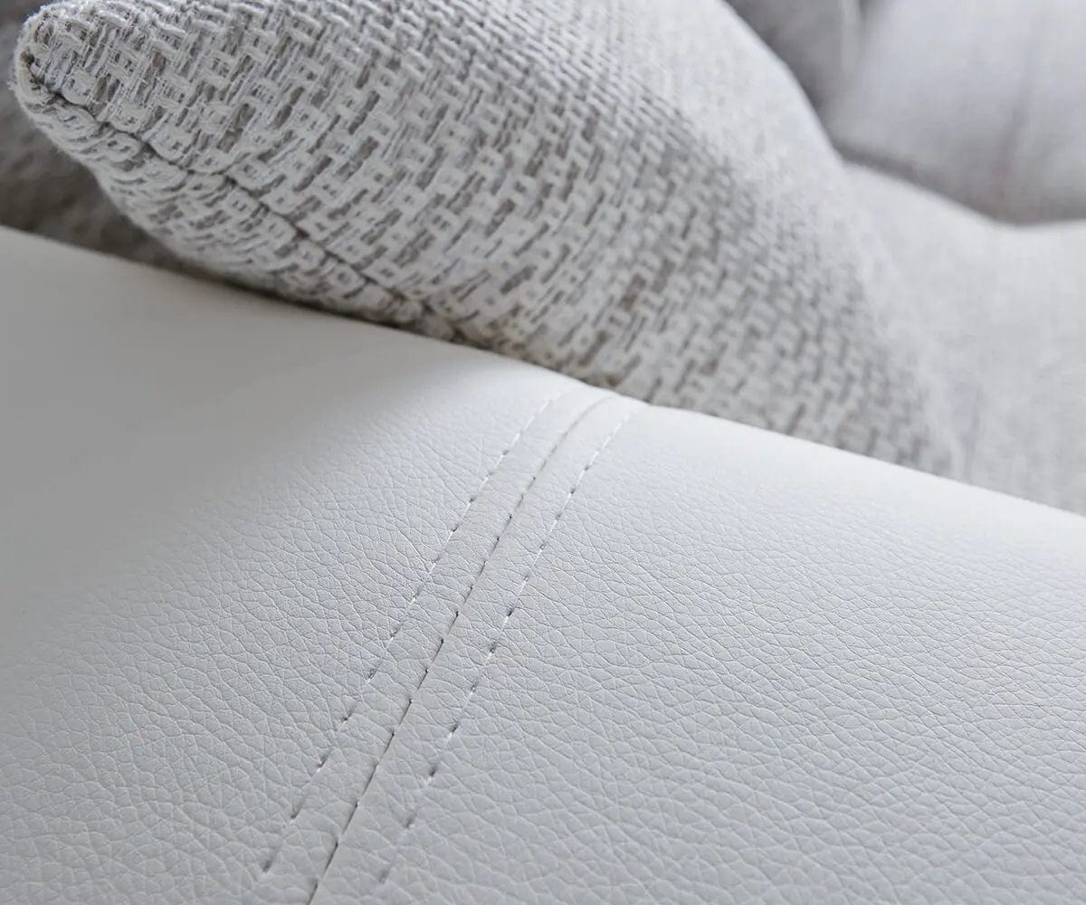 Canapea extensibilă dumonde cu 2 lăzi de depozitare si sezut confortabil din spuma high-density, Verona Loft White 310x100 cm