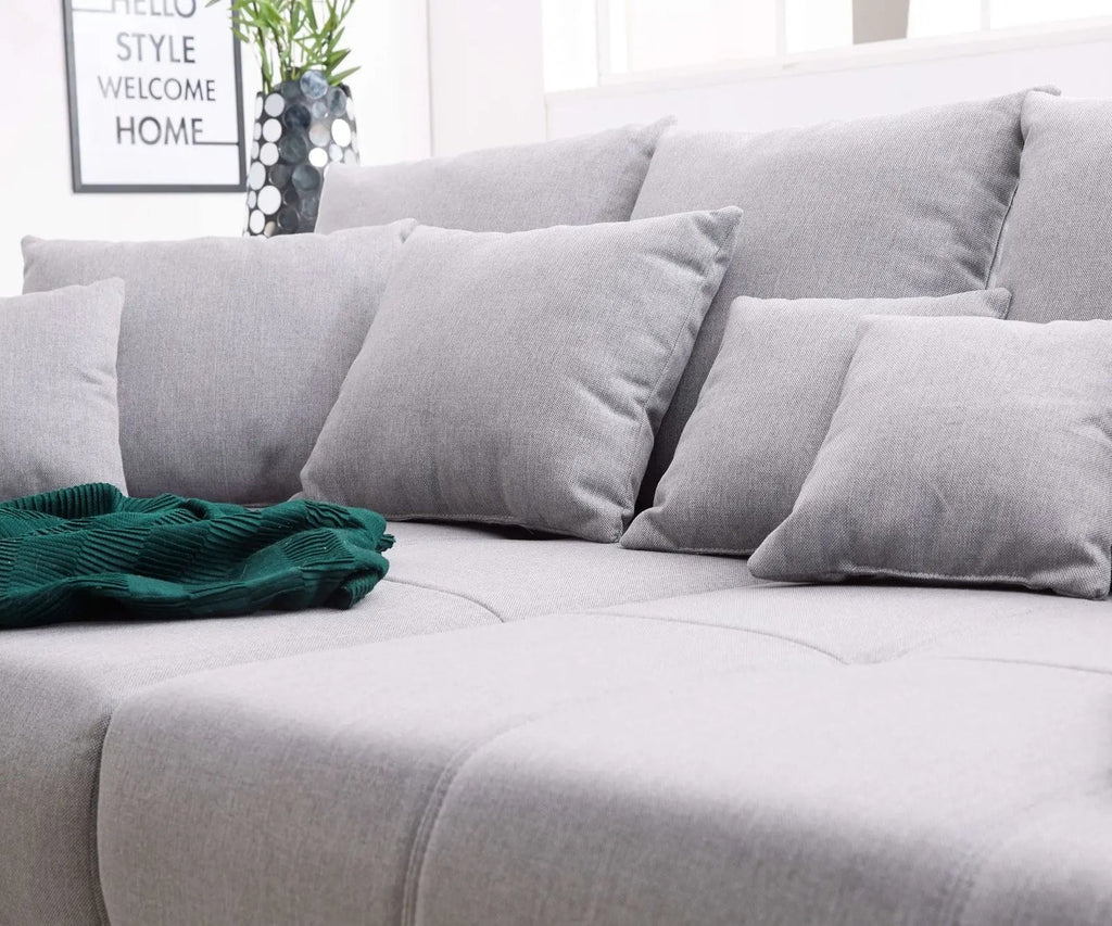 Canapea extensibilă dumonde cu 2 lăzi de depozitare si sezut confortabil din spuma high-density, Verona Enjoy Grey 310x100 cm