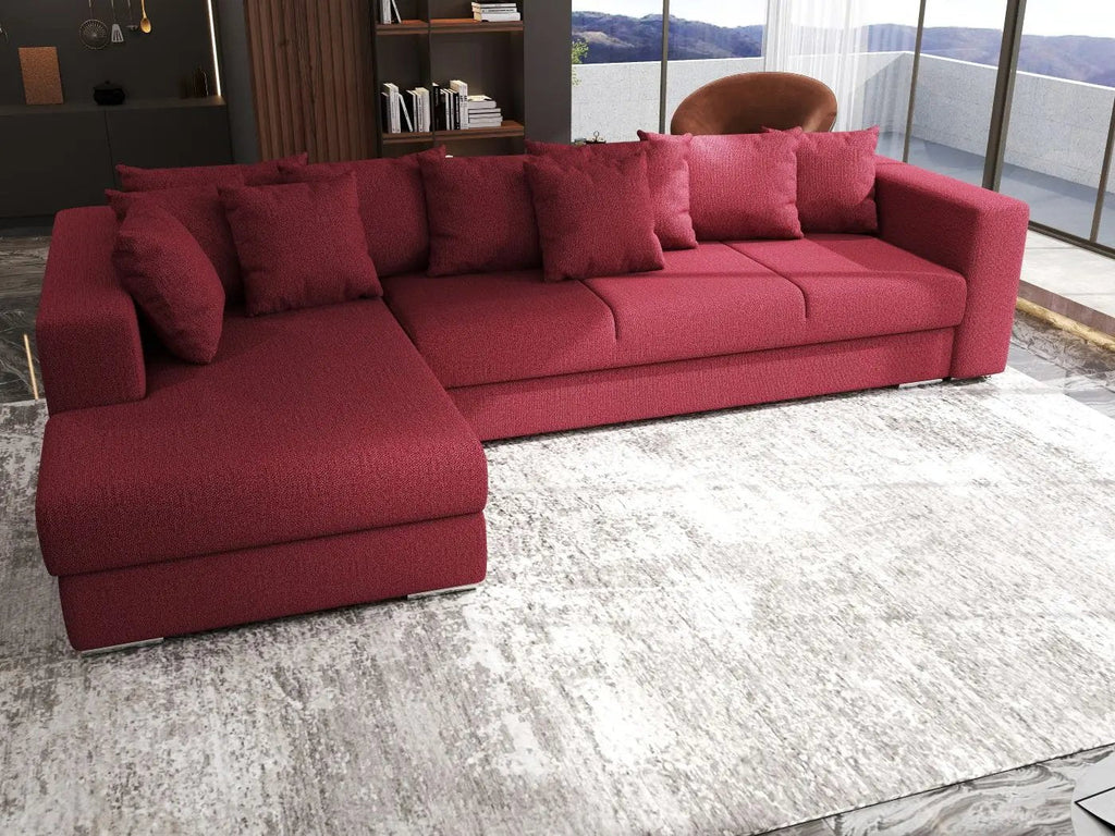 Colțar extensibil dumonde cu ladă de depozitare si sezut confortabil din spuma high-density, Gloria Enjoy Winery 320x183 cm