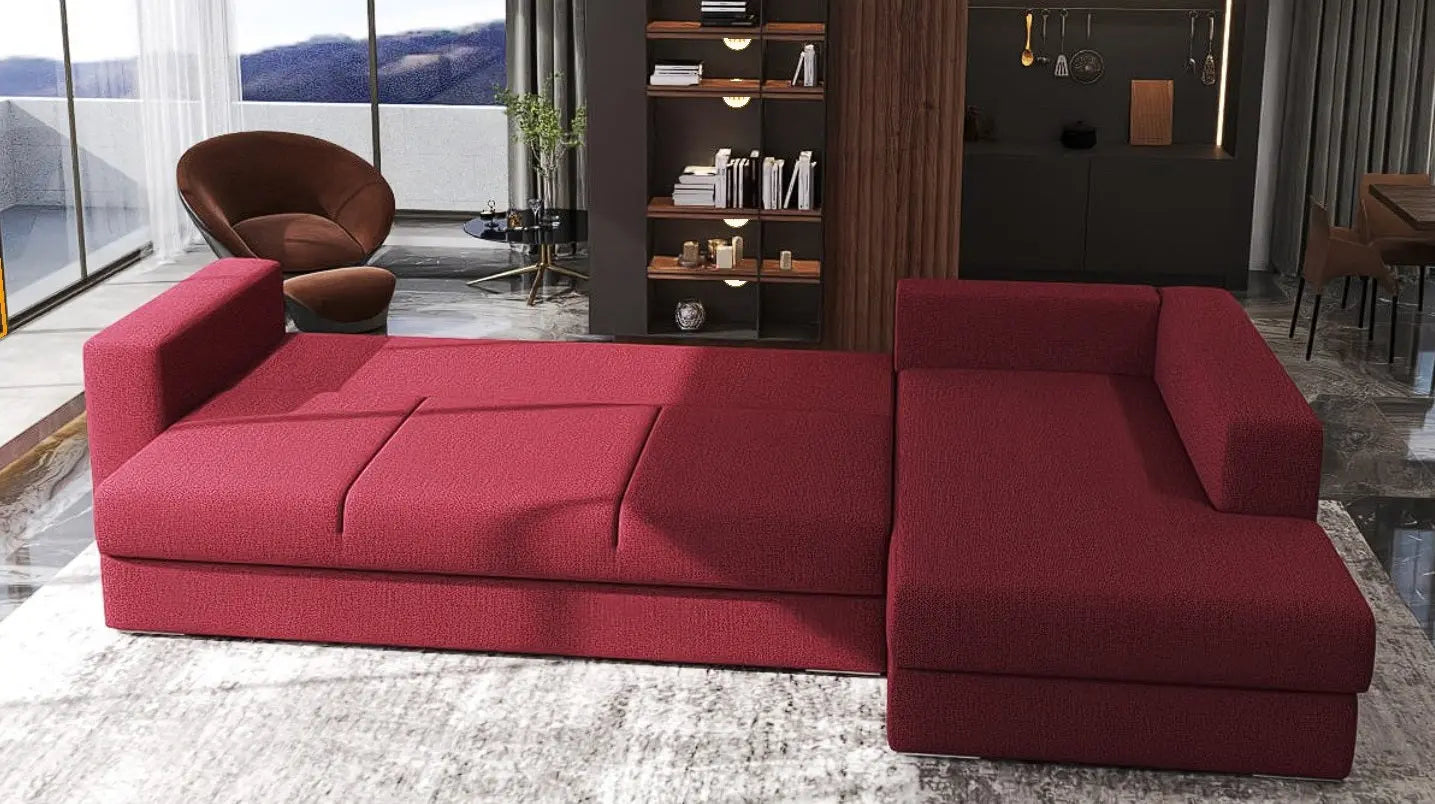 Colțar extensibil dumonde cu ladă de depozitare si sezut confortabil din spuma high-density, Gloria Enjoy Winery II 320x183 cm