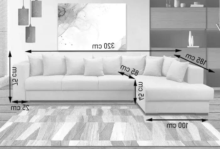 Colțar extensibil dumonde cu ladă de depozitare si sezut confortabil din spuma high-density, Gloria Enjoy Winery II 320x183 cm