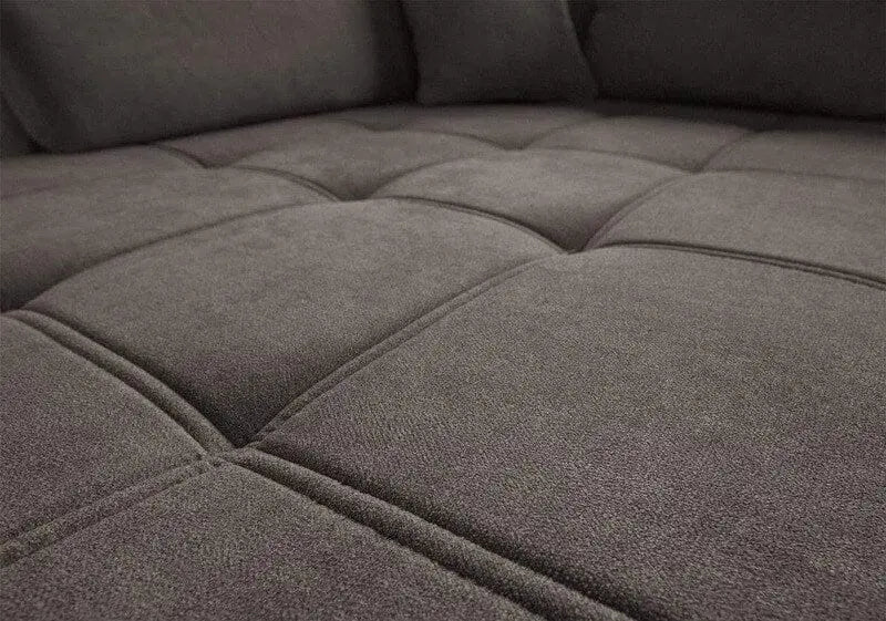 Colțar extensibil dumonde cu ladă de depozitare si sezut confortabil din spuma high-density, Loana Enjoy Kaki II 270x185 cm