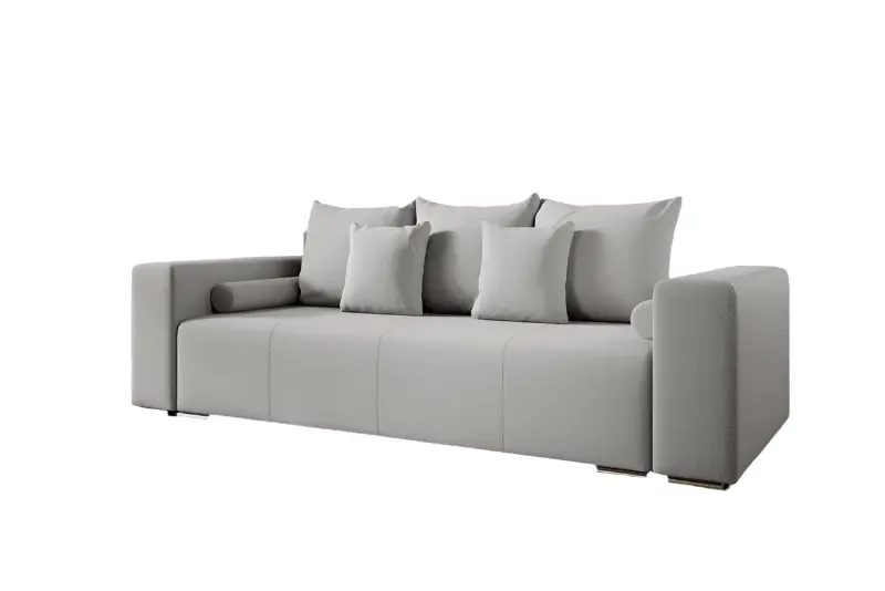 Canapea extensibilă dumonde cu ladă de depozitare si sezut confortabil din spuma high-density, Marbela New Grey 245x100 cm