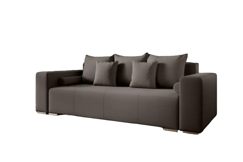 Canapea extensibilă dumonde cu ladă de depozitare si sezut confortabil din spuma high-density, Marbela Kaki 245x100 cm