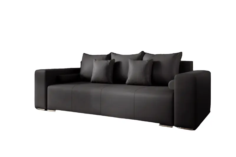 Canapea extensibilă dumonde cu ladă de depozitare si sezut confortabil din spuma high-density, Marbela Antracit 245x100 cm