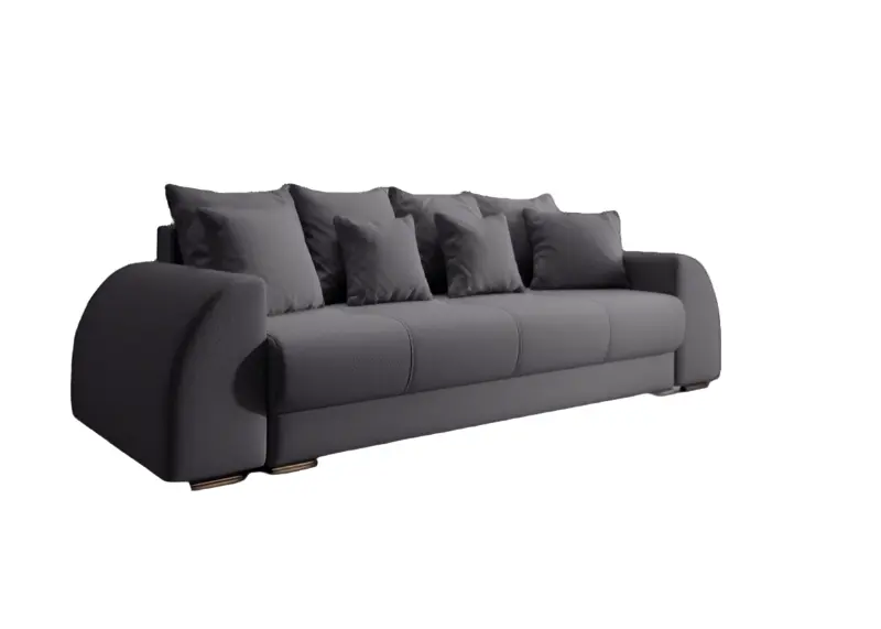 Canapea extensibilă dumonde cu ladă de depozitare si sezut confortabil din spuma high-density, Verona Graphite 260x100 cm