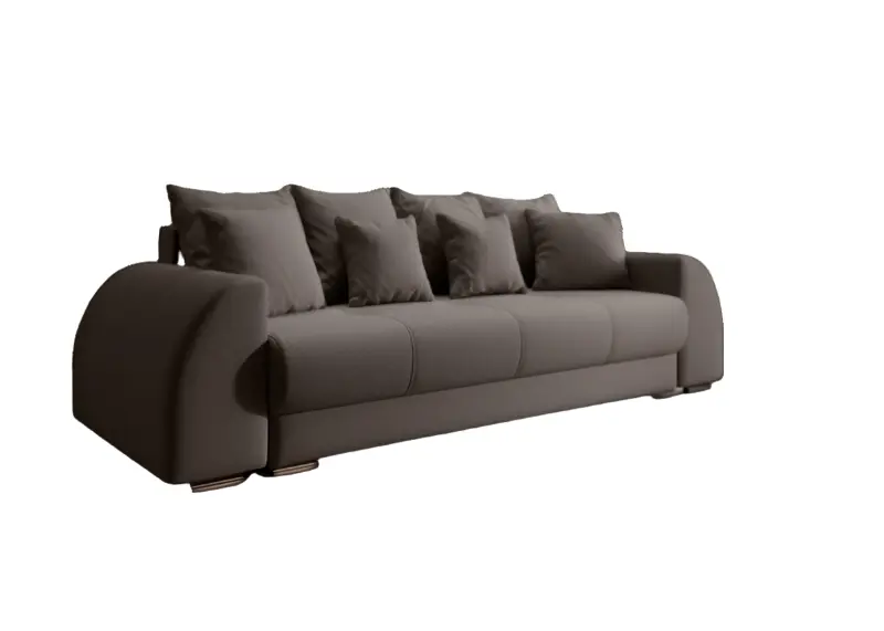 Canapea extensibilă dumonde cu ladă de depozitare si sezut confortabil din spuma high-density, Verona Kaki 260x100 cm