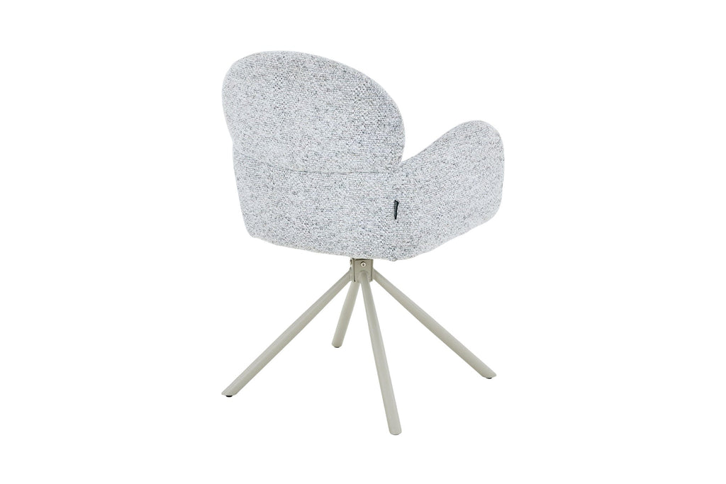 Scaun tapitat cu stofa si picioare metalice Soho 57x61 cm