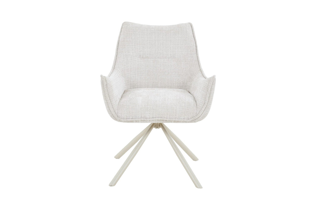 Scaun tapitat cu stofa si picioare metalice Loft 61x64 cm