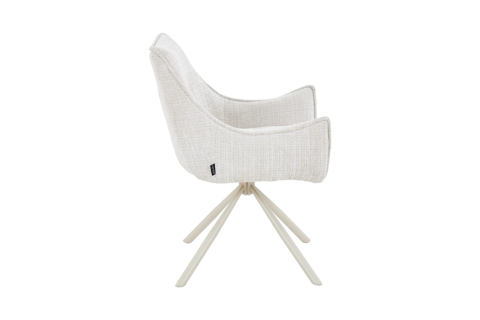 Scaun tapitat cu stofa si picioare metalice Loft 61x64 cm