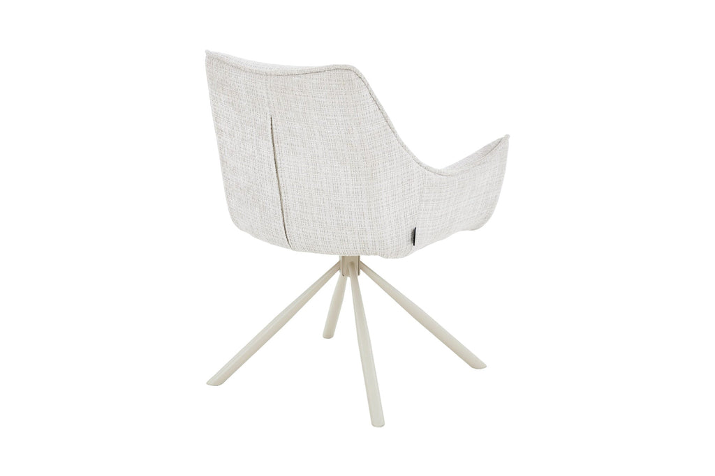 Scaun tapitat cu stofa si picioare metalice Loft 61x64 cm