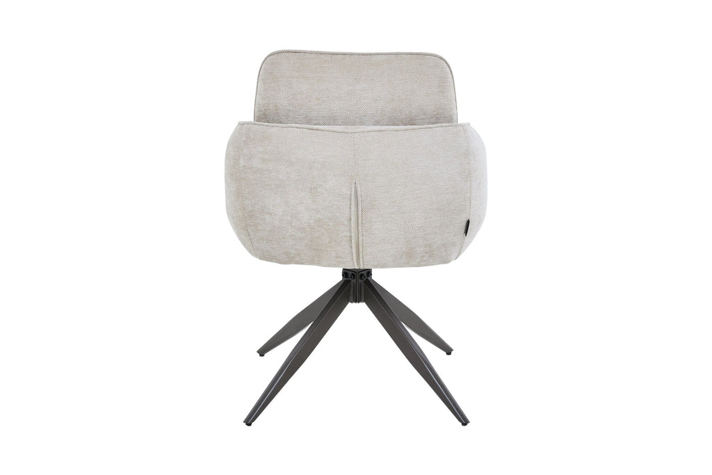 Scaun tapitat cu stofa si picioare metalice Nest 60x88 cm