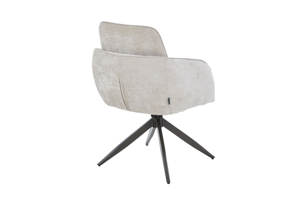 Scaun tapitat cu stofa si picioare metalice Nest 60x88 cm