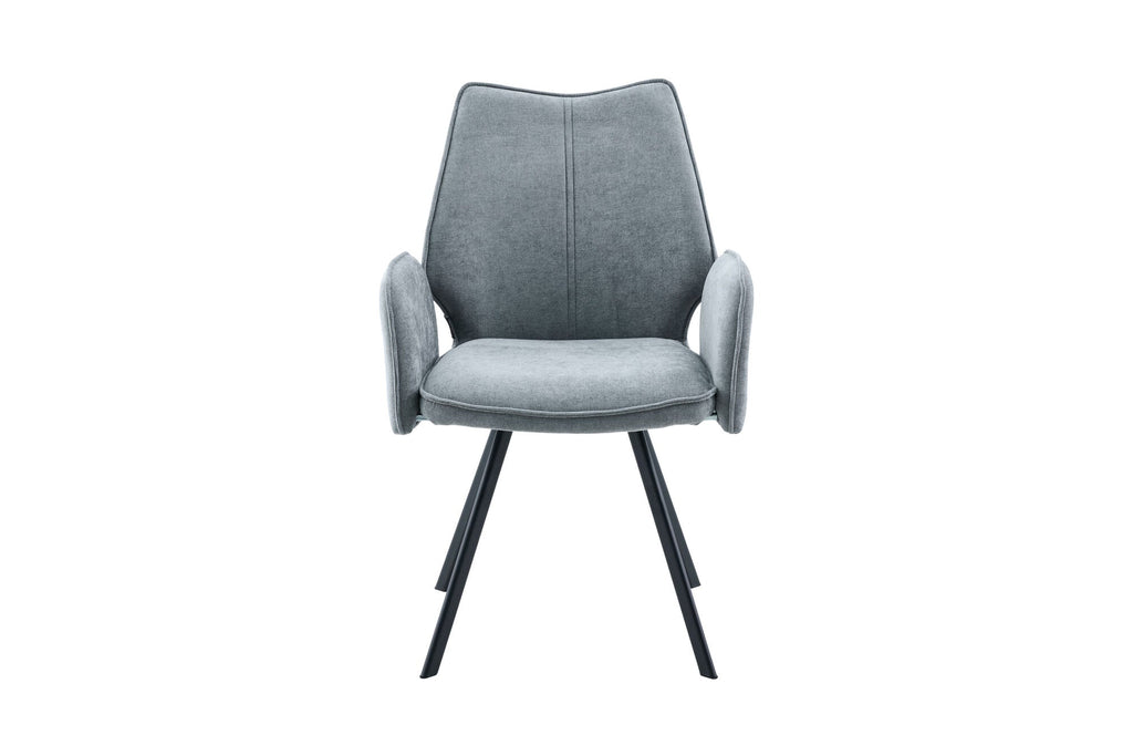 Scaun tapitat cu stofa si picioare metalice Velour
