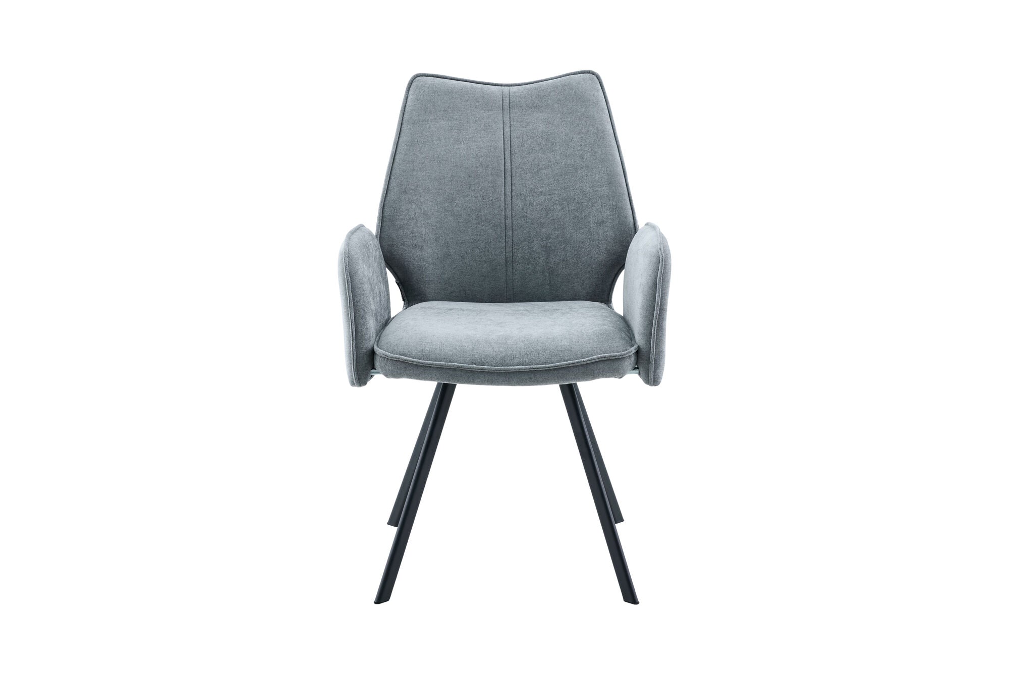Scaun tapitat cu stofa si picioare metalice Velour