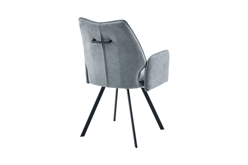 Scaun tapitat cu stofa si picioare metalice Velour