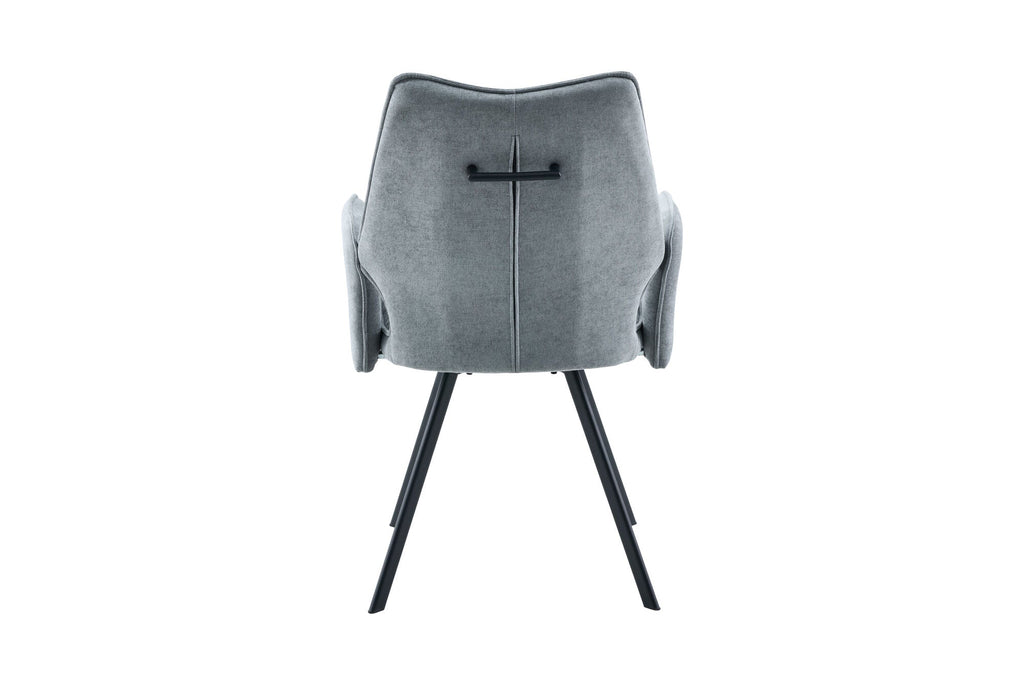 Scaun tapitat cu stofa si picioare metalice Velour