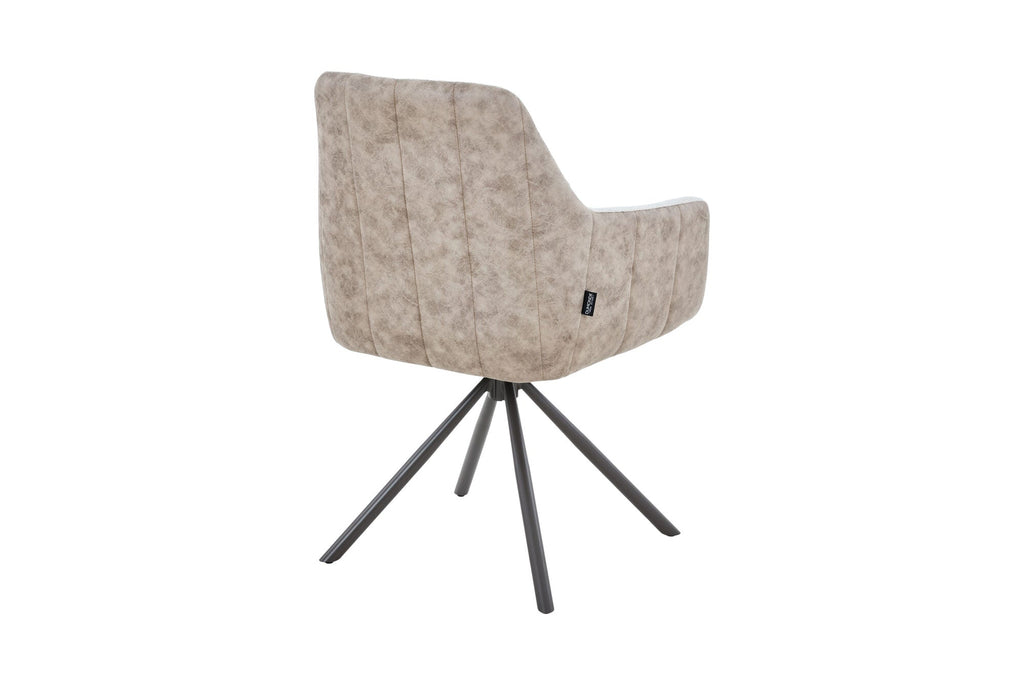 Scaun tapitat cu stofa si picioare metalice Noble 59x65 cm