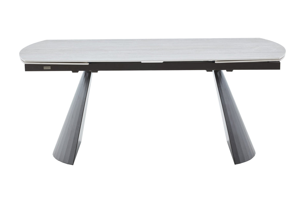 Masa extensibila dumonde cu picioare metalice si blat ceramic si  blat ceramic Oslo 180-260x90 cm