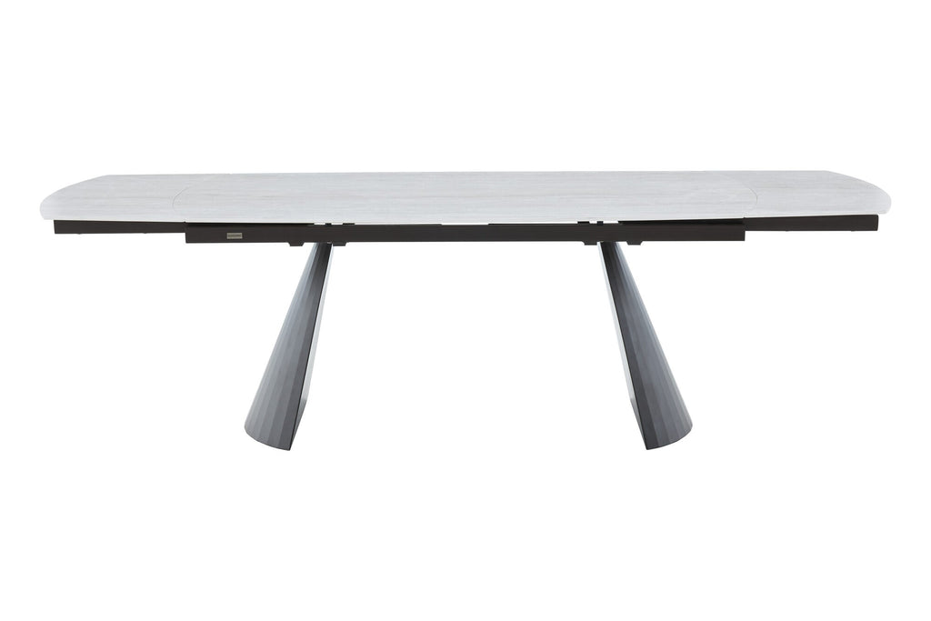 Masa extensibila dumonde cu picioare metalice si blat ceramic si  blat ceramic Oslo 180-260x90 cm