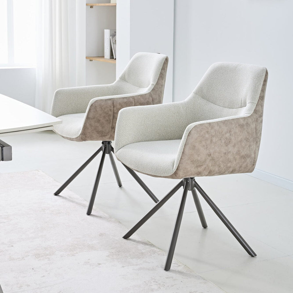 Scaun tapitat cu stofa si picioare metalice Noble 59x65 cm