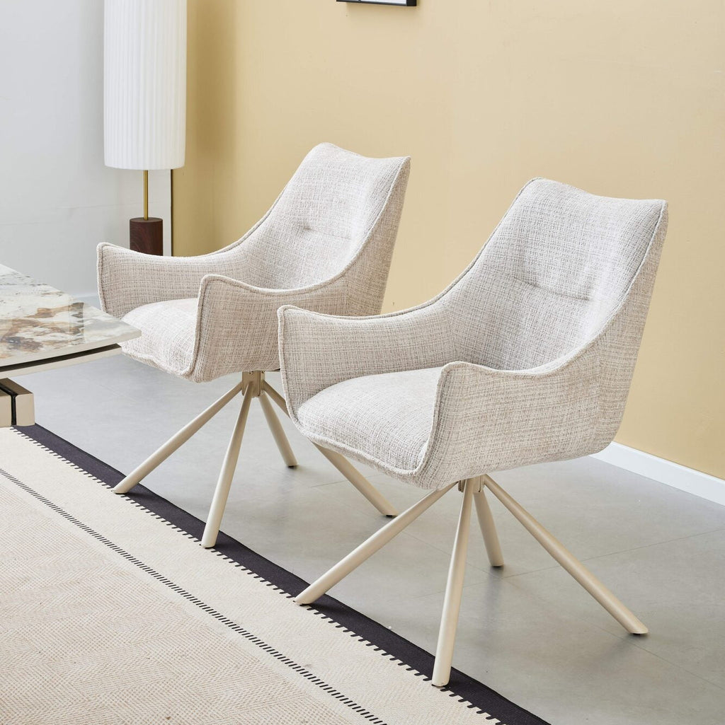Set masa extensibila dumonde  Brass 180-260x90 cm + 6 scaune Loft 61x64 cm