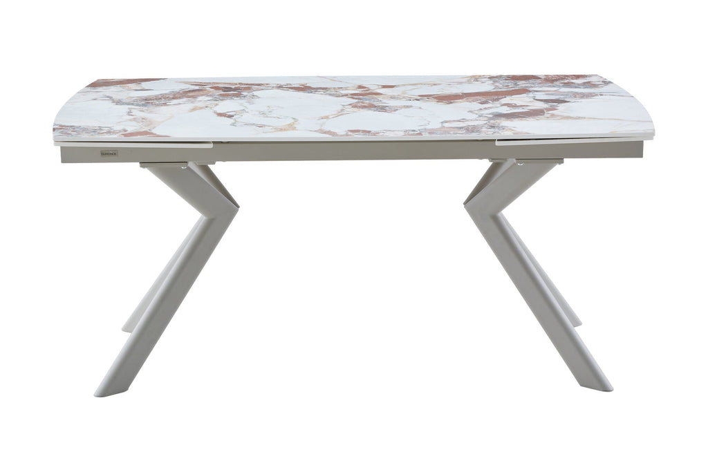 Set masa extensibila dumonde Solis 160-240x90 cm + 6 scaune Guido 62x84 cm