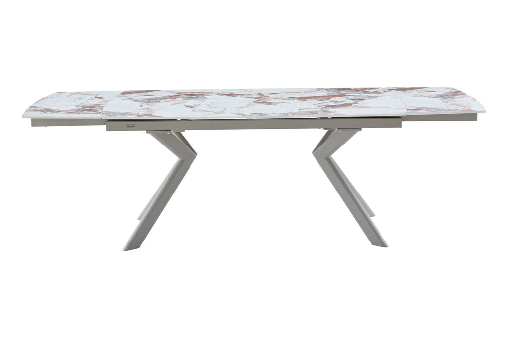 Masa extensibila dumonde cu picioare metalice si blat ceramic Solis 160-240x90 cm