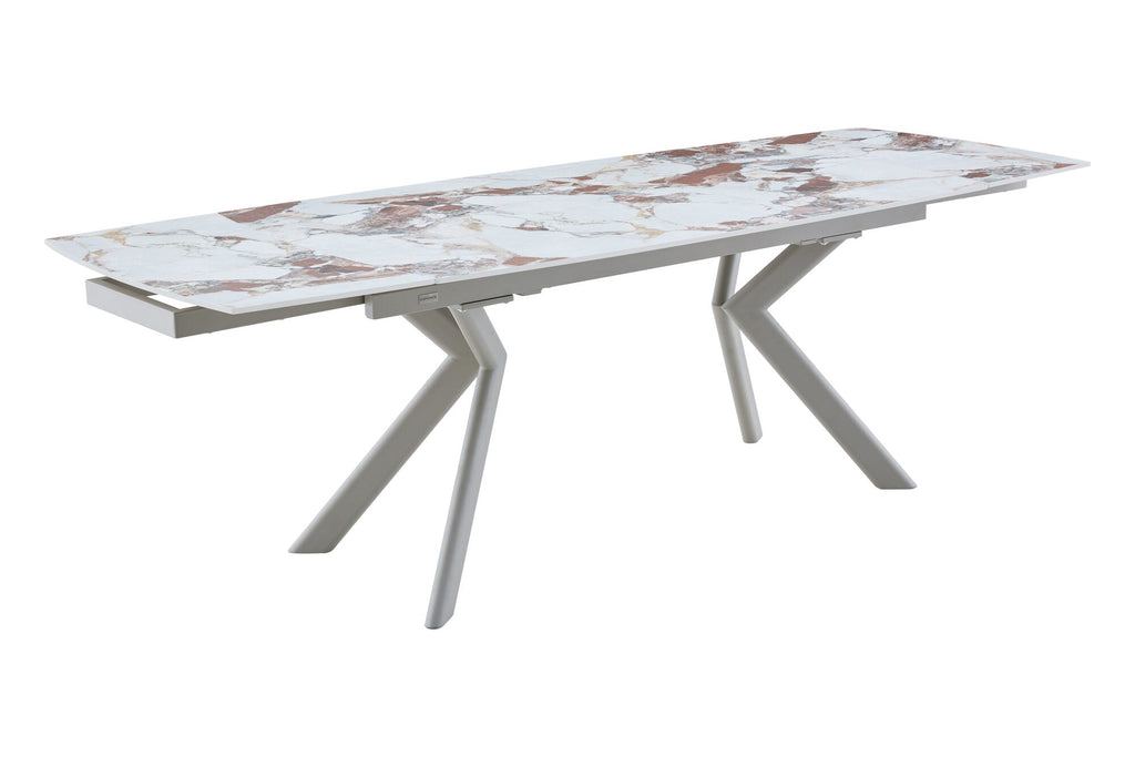 Set masa extensibila dumonde Solis 160-240x90 cm + 6 scaune Guido 62x84 cm