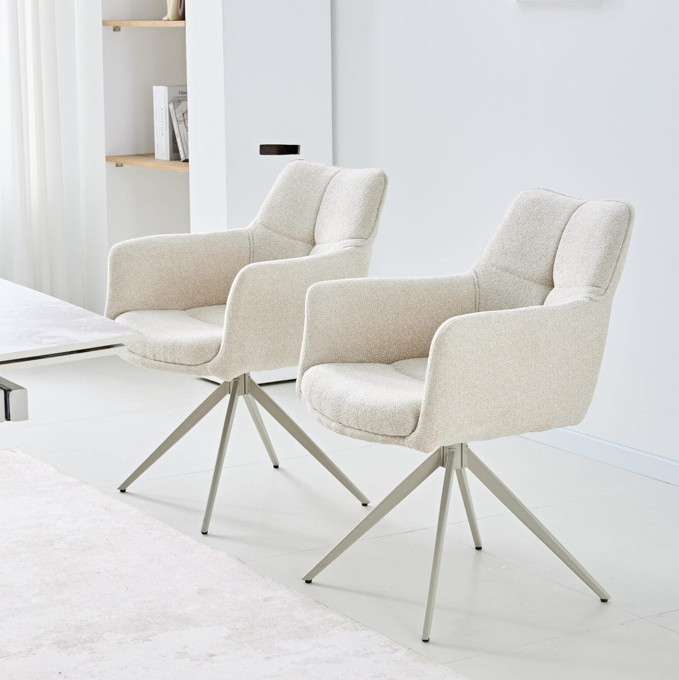 Set masa extensibila dumonde Solis 160-240x90 cm + 6 scaune Guido 62x84 cm
