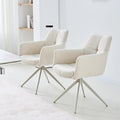 Scaun tapitat cu stofa si picioare metalice Guido 62x84 cm