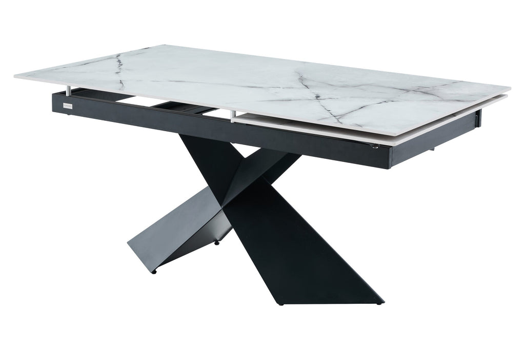 Set masa extensibila dumonde Noema 160-220x90 cm + 6 scaune Flow 59x64 cm